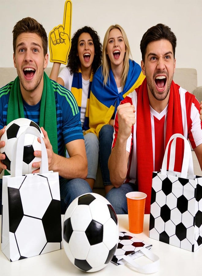 BAISDY 24Pcs Soccer Goodie Snack Gift Bags, Soccer Party Favor Bags with Handles - Image 4