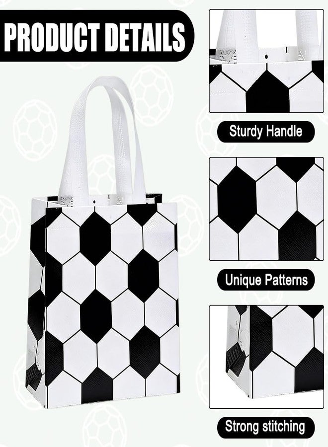 BAISDY 24Pcs Soccer Goodie Snack Gift Bags, Soccer Party Favor Bags with Handles - Image 3