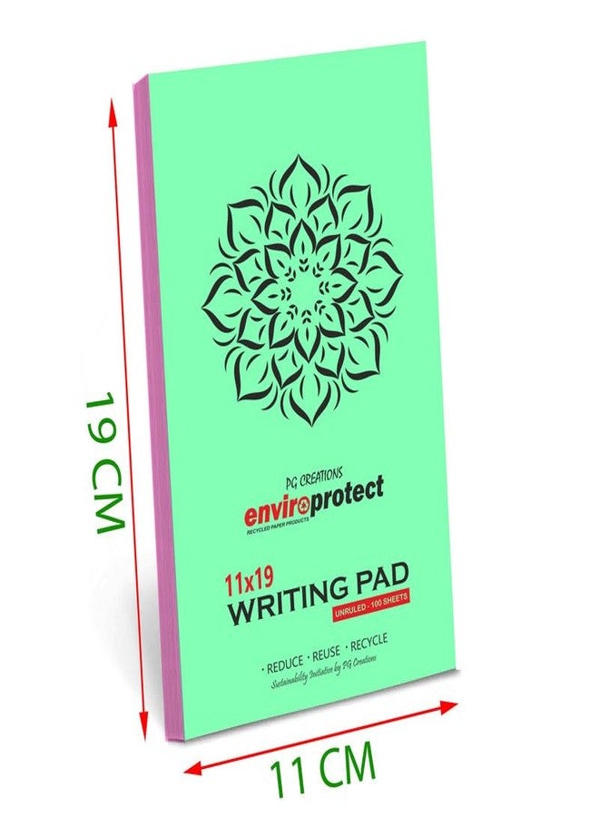 PG Creations دفاتر ملاحظات PG Creations طويلة الحجم، عبوة من دفتين، دفاتر كتابة جيبية غير مسطرة، 100 ورقة لكل دفتر، ورق عادي فارغ 70 غرام/متر مربع لتدوين الملاحظات، المكتب، المنزل والطلاب، 11 × 19 سم، وردي - Image 3