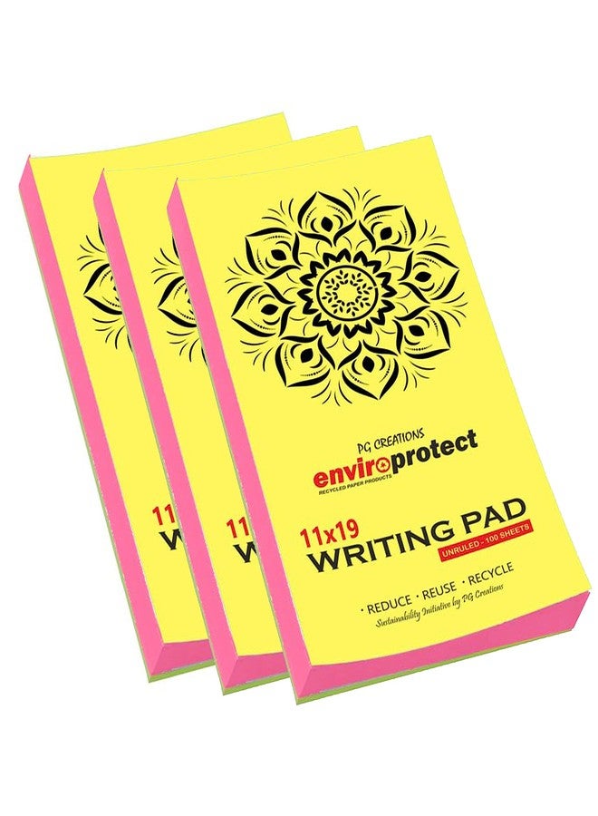 PG Creations دفاتر ملاحظات PG Creations طويلة الحجم، عبوة من دفتين، دفاتر كتابة جيبية غير مسطرة، 100 ورقة لكل دفتر، ورق عادي فارغ 70 غرام/متر مربع لتدوين الملاحظات، المكتب، المنزل والطلاب، 11 × 19 سم، وردي - Image 2