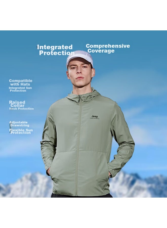 Jeep Jeep Men's Sun Protection Jacket, Upf40+ Uv-resistant, Breathable, Quick-drying, Outdoor Windbreaker, Skin Coat, Men's Style 5241  - Image 5