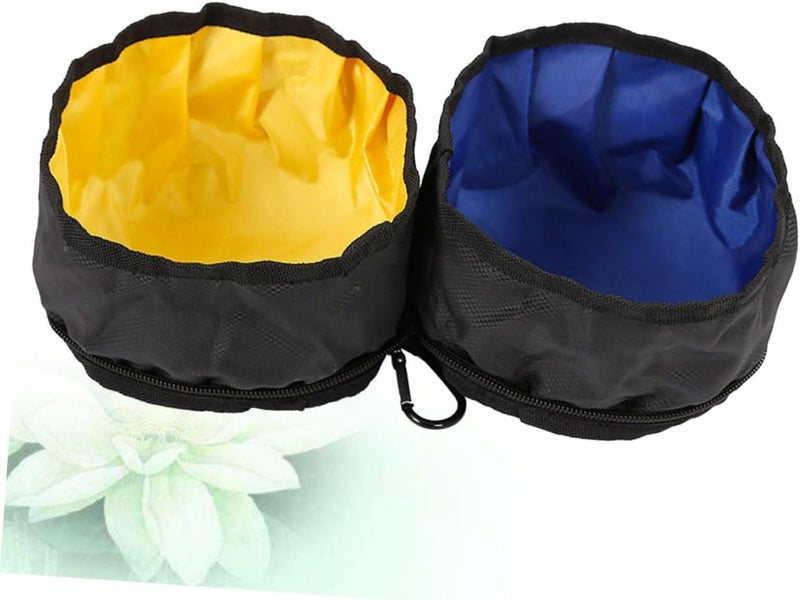 SHOWERORO Portable Folding Dog Bowls Double Set Lightweight Travel Pet Feeding Bowls Outdoor Use for Dogs and Cats - Image 4