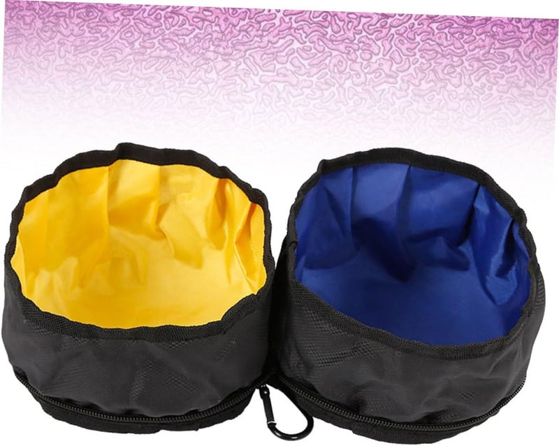 SHOWERORO Portable Folding Dog Bowls Double Set Lightweight Travel Pet Feeding Bowls Outdoor Use for Dogs and Cats - Image 5