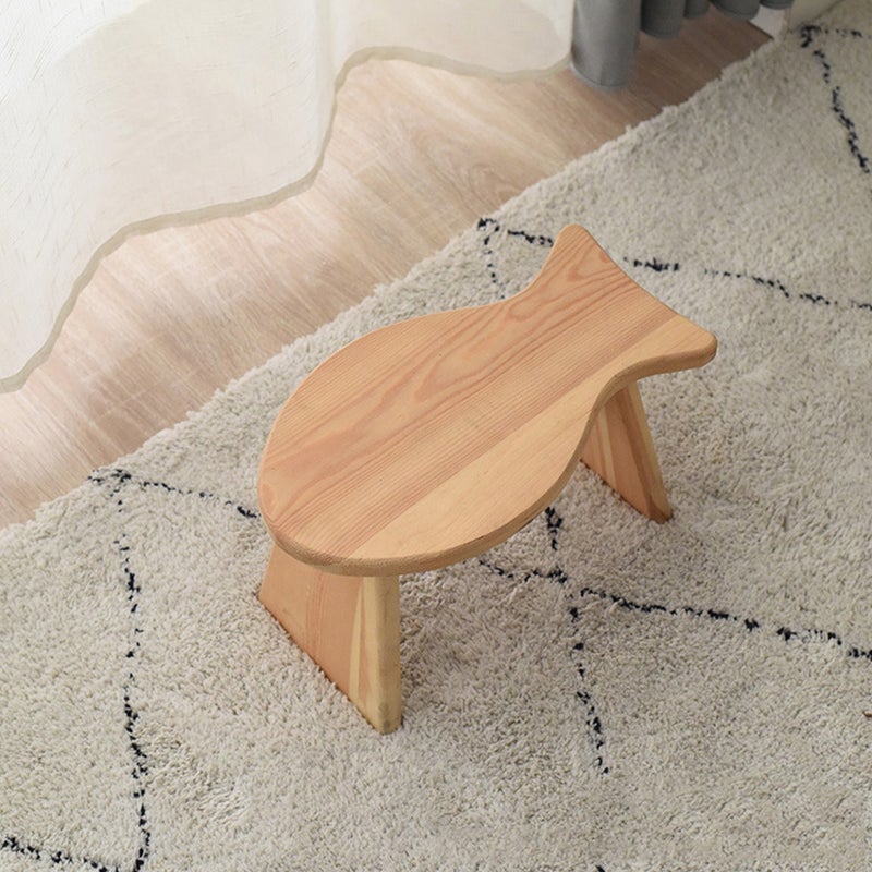 Fish Shaped Step Stool Kitchen Bathroom Bedroom Foot Resting Stool - Image 3