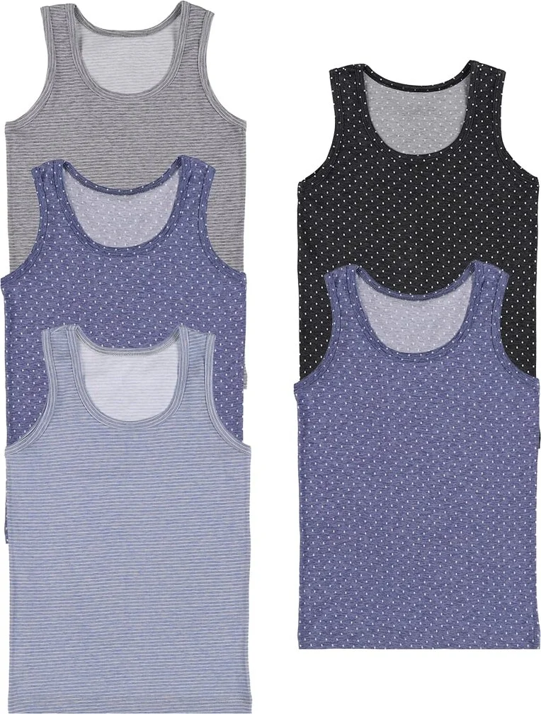 دونيلا 5-Piece Bicycle Printed Boy Undershirt - 777015