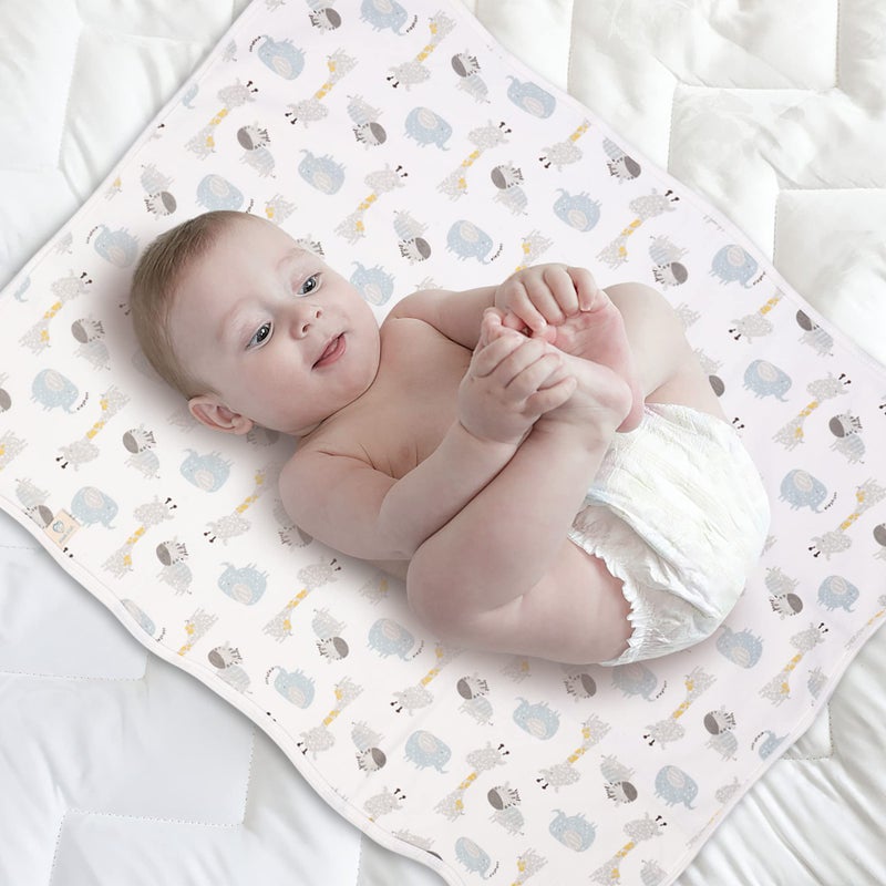 FOOK FISH Large Baby Diaper Changing Pads Soft Cotton Waterproof Changing Pad for Baby 27.5X37.5 inches Underpads Mattress Mat Sheet Protector Portable Reusable Urine Mat for Travel Gear 2 Pack - Image 5