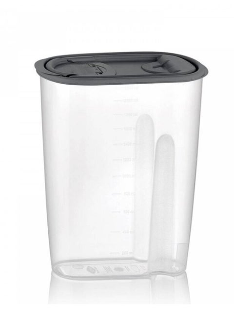 Reusable Food Storage Container with Removable Lid Made of Healthy Plastic 2.2 L Capacity - Can Organize Food, Spices, Grains, Nuts - (Random Color)