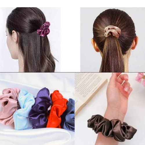Candibella Luxury Satin Scrunchies for Women,Pack of 20 Deluxe Scrunchies Set, Silk Satin Scrunchies for Girls, Best Gift For Mom, Sister & Friend, Anti-Hair Breakage Hair Scrunchies for Women, Hair Ties (Pack of 20 Random Shades) - Image 2