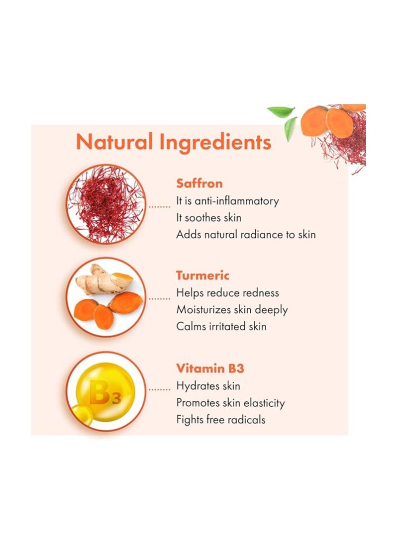 Good Vibes Good Vibes Ubtan Insta Glow Face Wash, 120 ml | Brightening, Soothing, Moisturizing Face Cleanser For All Skin Types | With Turmeric, Saffron, Vitamin B3 | No Parabens, Sulphates & Mineral Oil  - Image 4