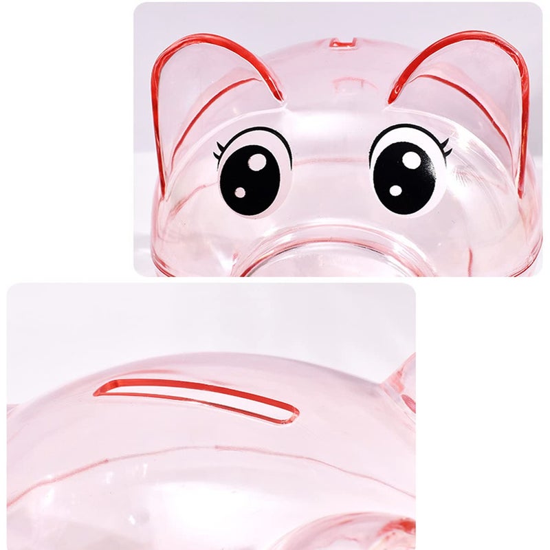 Gircss Piggy Bank, Plastic Money Bank, Transparent Money Jar, Coin Bank for Girls and Boys, Gifts for Birthday, Easter, Christmas, Baby Shower - Image 5