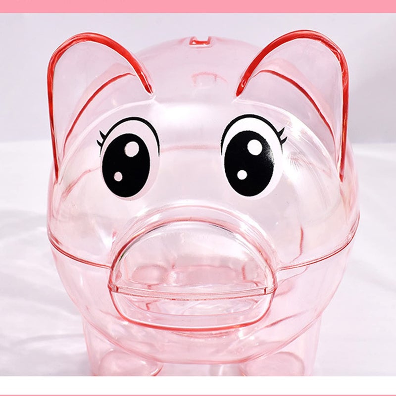 Gircss Piggy Bank, Plastic Money Bank, Transparent Money Jar, Coin Bank for Girls and Boys, Gifts for Birthday, Easter, Christmas, Baby Shower - Image 2