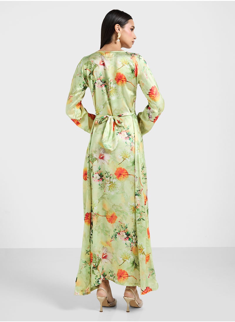 ARABIAN CLOSET Embellished Belted Jalabiya  - Image 2