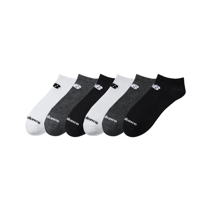 New Balance White Unisex Lightweight No Show Socks 6 Pack  | Best Price UAE