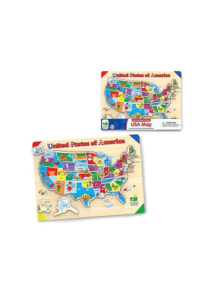 THE LEARNING JOURNEY Lift & Learn Puzzle USA Map Puzzle for Kids Preschool Toys & Gifts for Boys & Girls Ages 3 and Up United States Puzzle for Kids Award Winning Toys - Image 4
