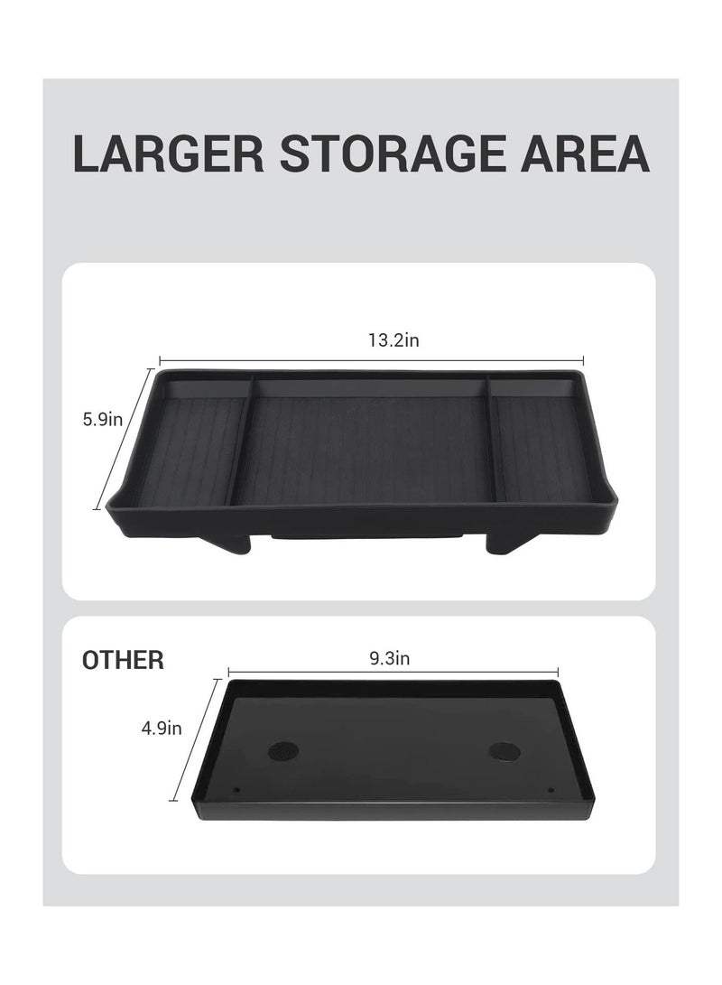 SYOSI Center Console Organizer Fit for Tesla Model 3 Model Y Center Console Organizer Behind Screen Storage Box Dashboard Hidden Tray - Image 2