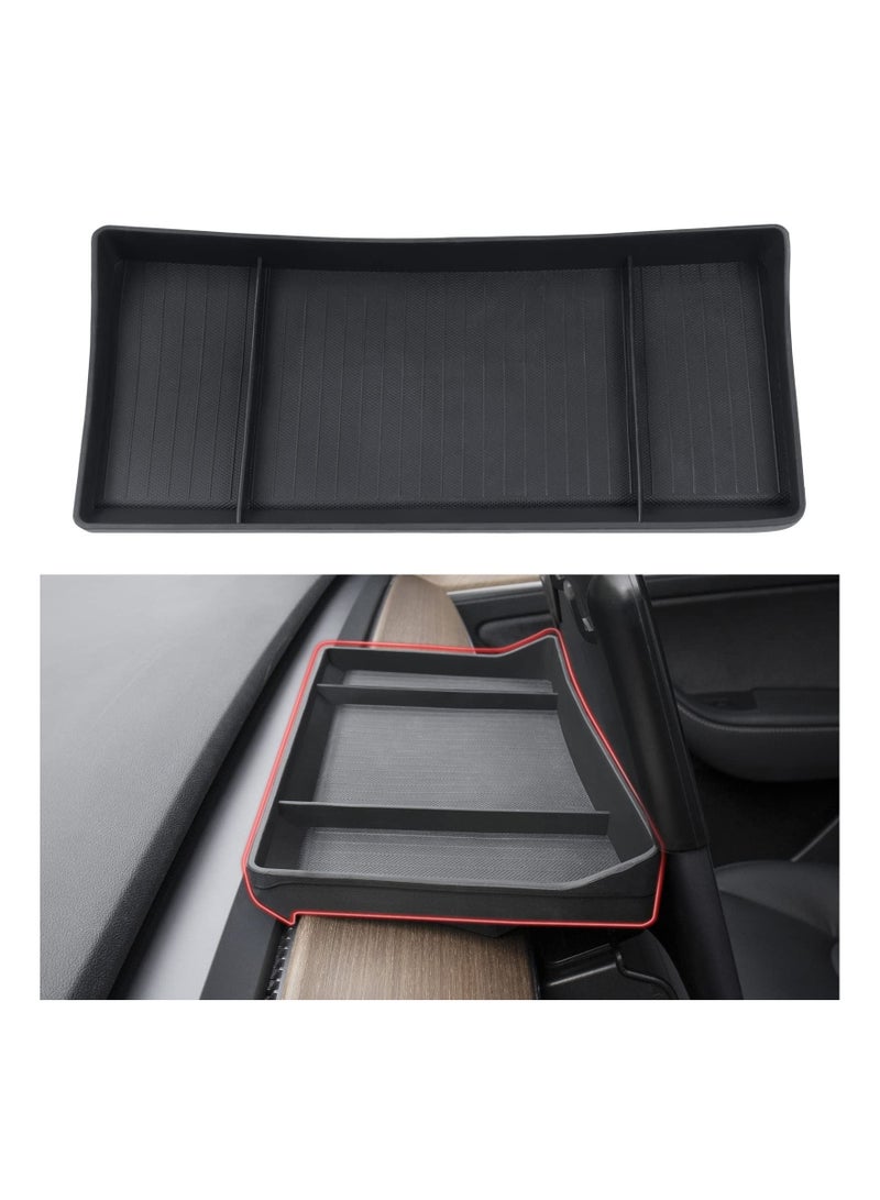 SYOSI Center Console Organizer Fit for Tesla Model 3 Model Y Center Console Organizer Behind Screen Storage Box Dashboard Hidden Tray - Image 1