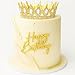 Otuuz 8 Pcs Gold Queen Crown Cake Topper for Women Happy Birthday Cake Toppers Foam Balls Rhinestone Crystal Tiara Wedding Decoration for Princess Party Photo Props - Image 3