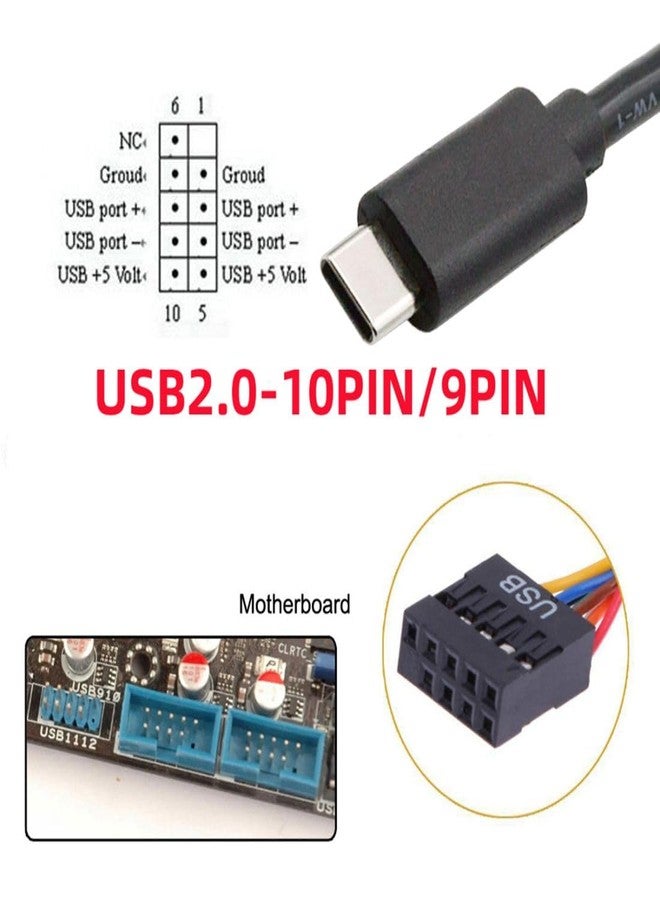 Chenyang محول كابل تمديد بيانات 0.5 متر من موصل USB 2.0 إلى USB C للوحة الأم 9/10 دبابيس - Image 4