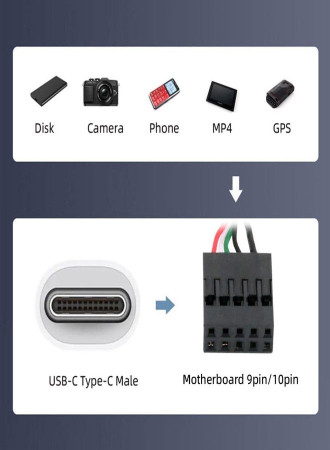 Chenyang محول كابل تمديد بيانات 0.5 متر من موصل USB 2.0 إلى USB C للوحة الأم 9/10 دبابيس - Image 5