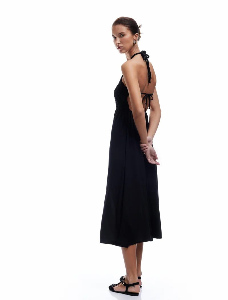 كوتون Halter Neck Dress