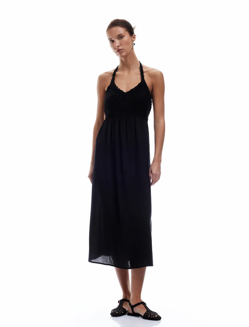 كوتون Halter Neck Dress