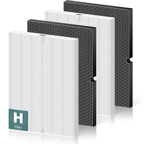 116130 فلتر بديل H لجهاز تنقية الهواء Winix 55002 AM80 Plasmawave فلتر True HEPA وفلتر الكربون النشط مجموعة مزدوجة 2
