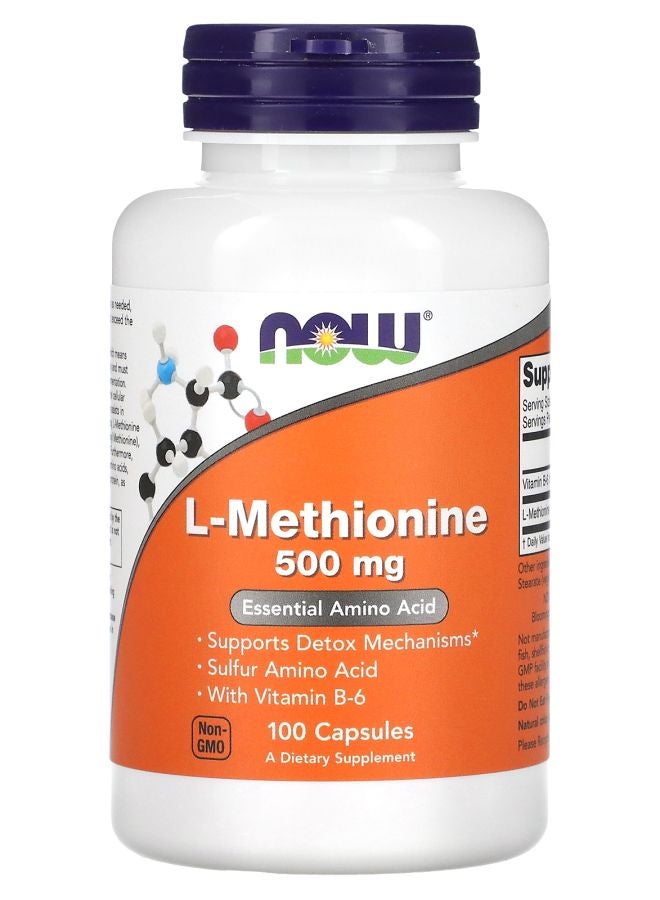 now L-Methionine 500 mg 100 Capsules