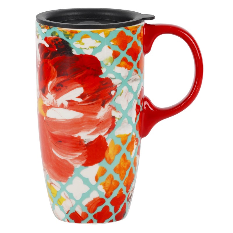 Topadorn 17oz Ceramic Travel Mug with Lid & Handle, Porcelain Coffee Cup with Gift Box, Dishwasher & Microwave Safe, Ideal for Daily Use, Commute & Gifting - Image 1