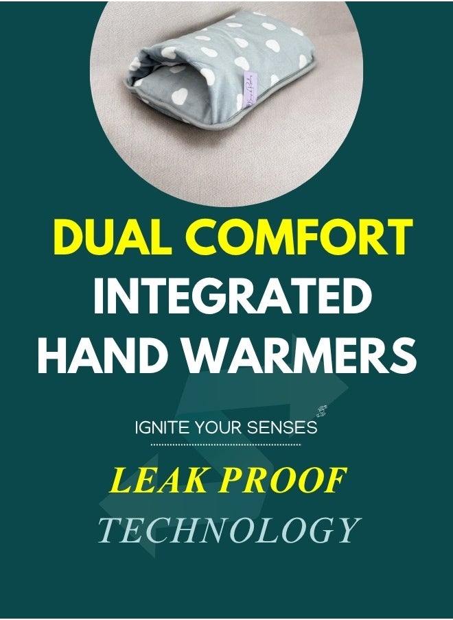 Breeze & Ripplez Breeze & Ripplez™ Dual comfort electric rechargeable heating water bag soft fleece cover for pain relief advanced leak proof technology fast heating large size  - Image 2