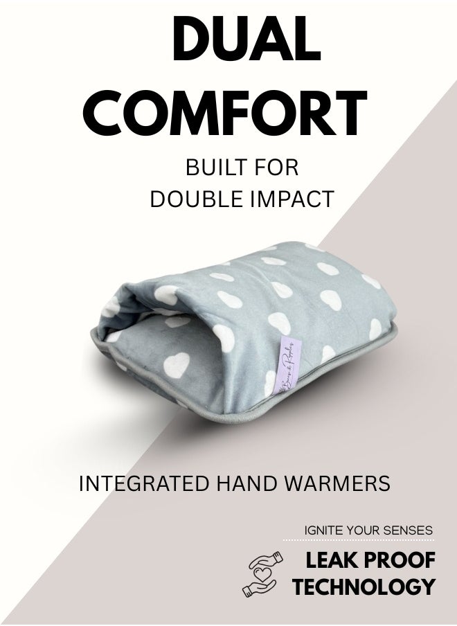 Breeze & Ripplez Breeze & Ripplez™ Dual comfort electric rechargeable heating water bag soft fleece cover for pain relief advanced leak proof technology fast heating large size  - Image 3