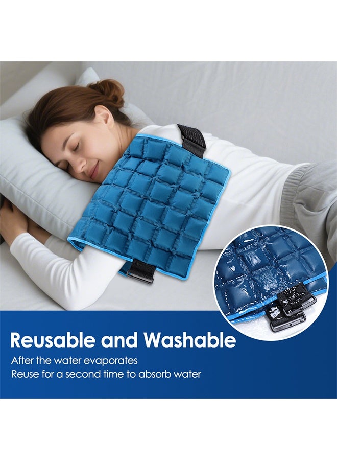 DUNISO Self-absorbing Ice Pack,Reusable and washable Gel  Pack,Hot and cold dual purpose,Pack for Back Pain Relief for Back, Arm,Waist,Knee,Calf  and shoulder(Dark Green) - Image 4