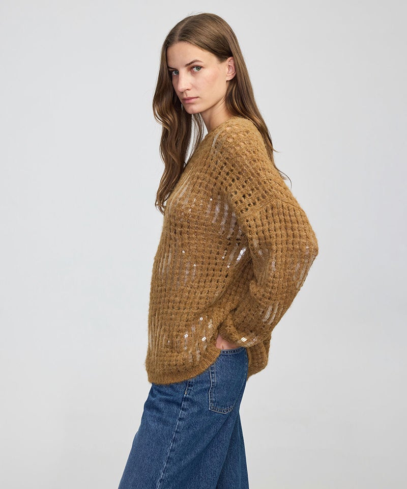 Ipekyol Embellished Openwork Knit Sweater - Image 3
