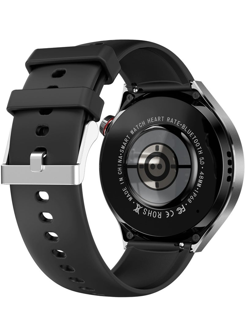 FereFit - Smart watch WISME-1 with Bluetooth calling function (answer/make calls), fitness tracking watch with sleep monitoring function, suitable for iPhone/Android, IP68 waterproof Curved Glass -Black - Image 1