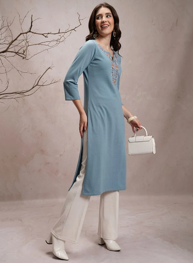 Vishudh Solid High Rise Flared Pants by Styli