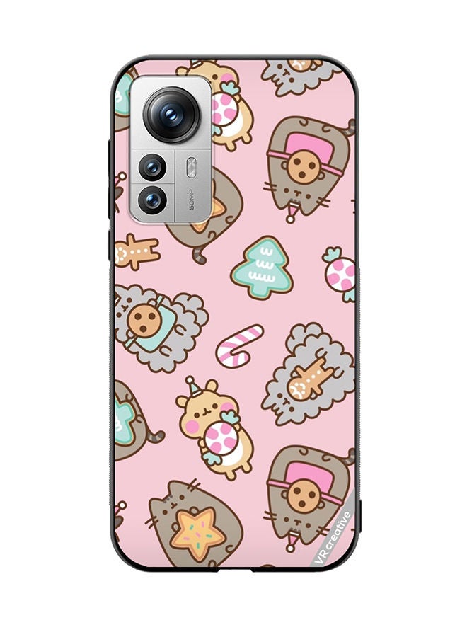 VR CREATIVE Protective Case Cover For Xiaomi 12 Pro Business Cat Design Multicolour - Image 1