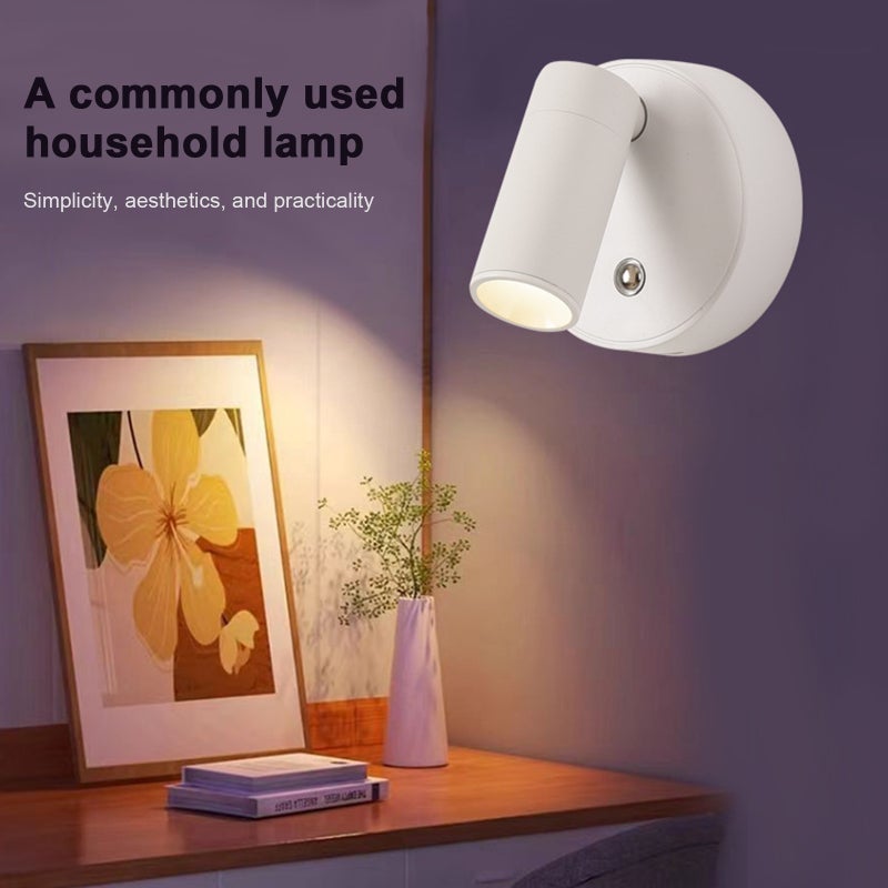 Magnetic Adsorption Wall Lamp: Black, 3 Color Temperatures, Touch Control - Adjustable Brightness, CRI ≥95 Bedside Reading Light for Bedroom Home Use - Image 3