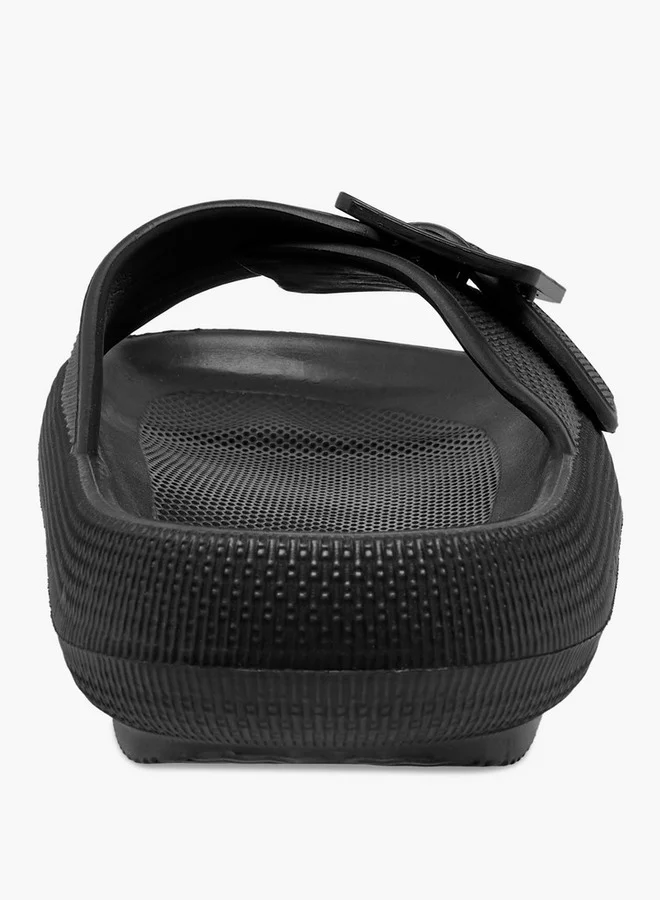 Flora Bella By Shoexpress Buckle Accent Slides