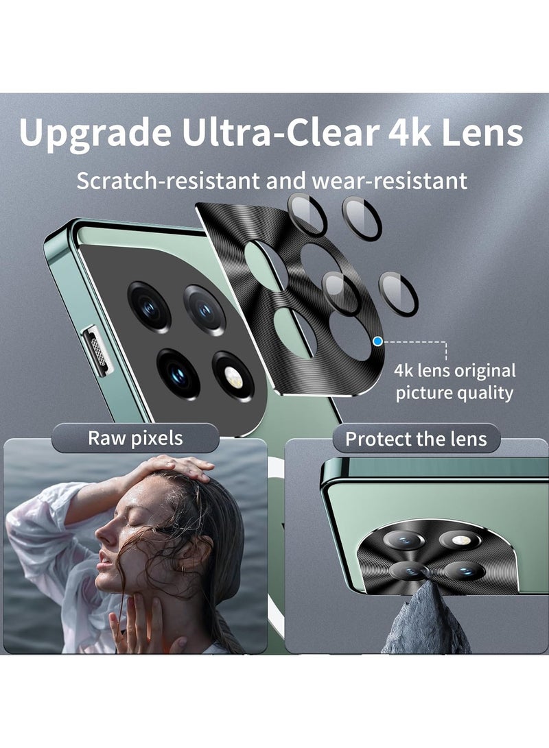 general Case Compatible with OnePlus 12, Metal Frame Bumper Case Matte PC Back Cover Ultra Thin Case with Lens Protection Support Magnetic Wireless Charging for OnePlus 12 5G - Image 5