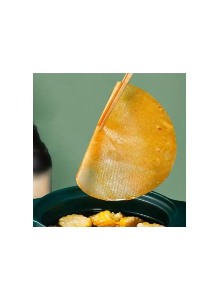 12pcs Kitchen Oil Absorbing Paper, Wood Fiber Food Oil Blotting Papers, Round Oil Filter Paper, Fried Food Oil Absorbing Paper, Non-Toxic, Heat Resistant, Easy to Use - Image 5