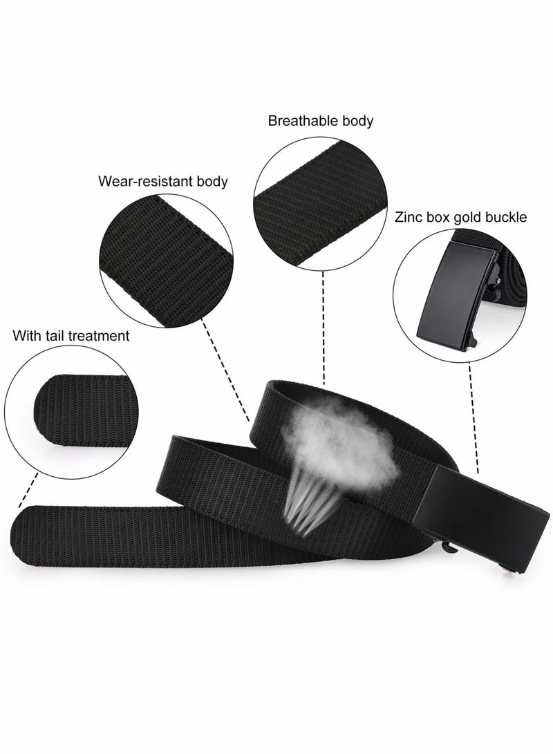 KASTWAVE Mens Belt, Nylon Canvas Belt with Heavy Duty Flip-Top Solid Metal Buckle, 1.5" Can Pruning Outdoor Sports Belt - Image 4