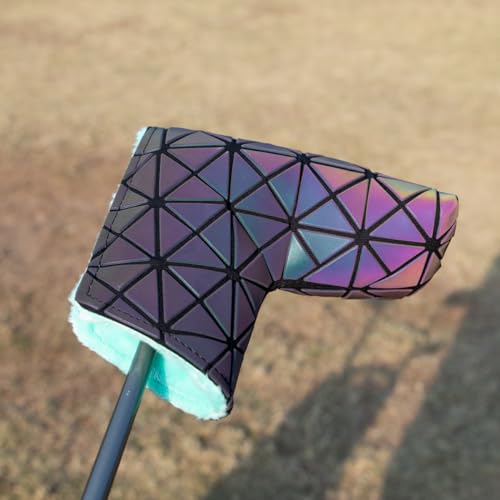 BAIRBRE Golf Putter Covers,Blade Putter Cover Mallet Putter Haedcovers Leather Golf Club Covers Putter Headcover with Magnetic for Scotty Cameron Taylormade Titleist Odyssey,Black - Image 2