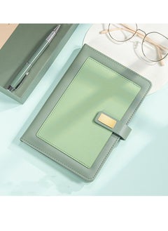 General A5 Lined Leather Notebook and Pen Set with Gift Box, 240 Pages Refillable Journal with Pocket and Magnetic Buckle, Hardcover Daily Diary for Men and Women Business Travel Personal Writing- Green  - Image 4