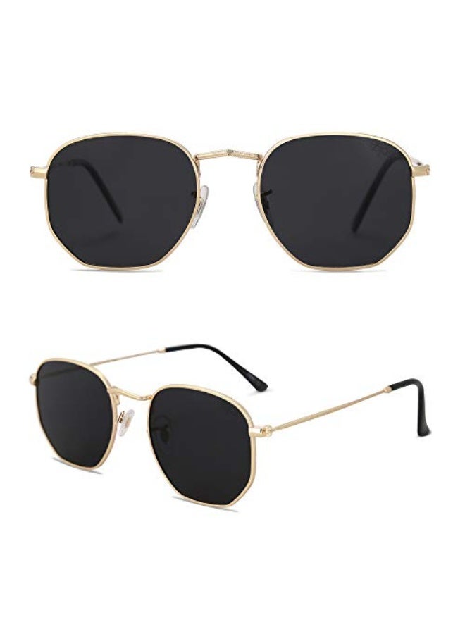 Square Polarized Sunglasses for Women Men Small Hexagonal Polygon Mirrored Lens SJ1072 - Image 2