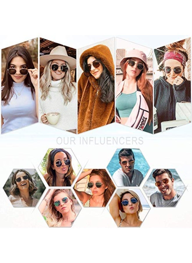 Square Polarized Sunglasses for Women Men Small Hexagonal Polygon Mirrored Lens SJ1072 - Image 3