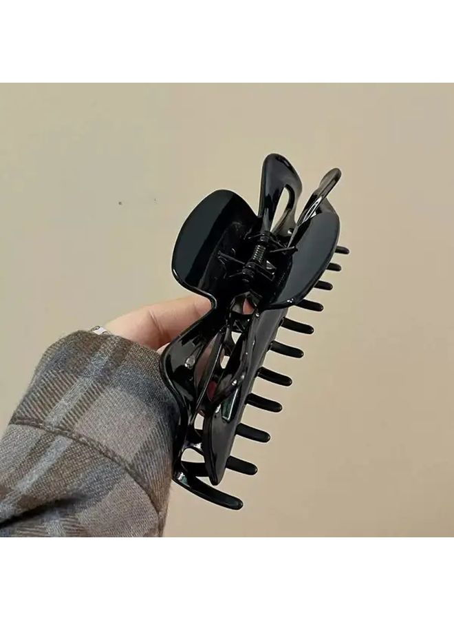1pc 2pcs Black French Elegant Oversized Hair Claw Clip Vintage Minimalist Secure Grip Durable For Women Casual Formal Hairstyles Everyday Accessory High Quality - Image 3