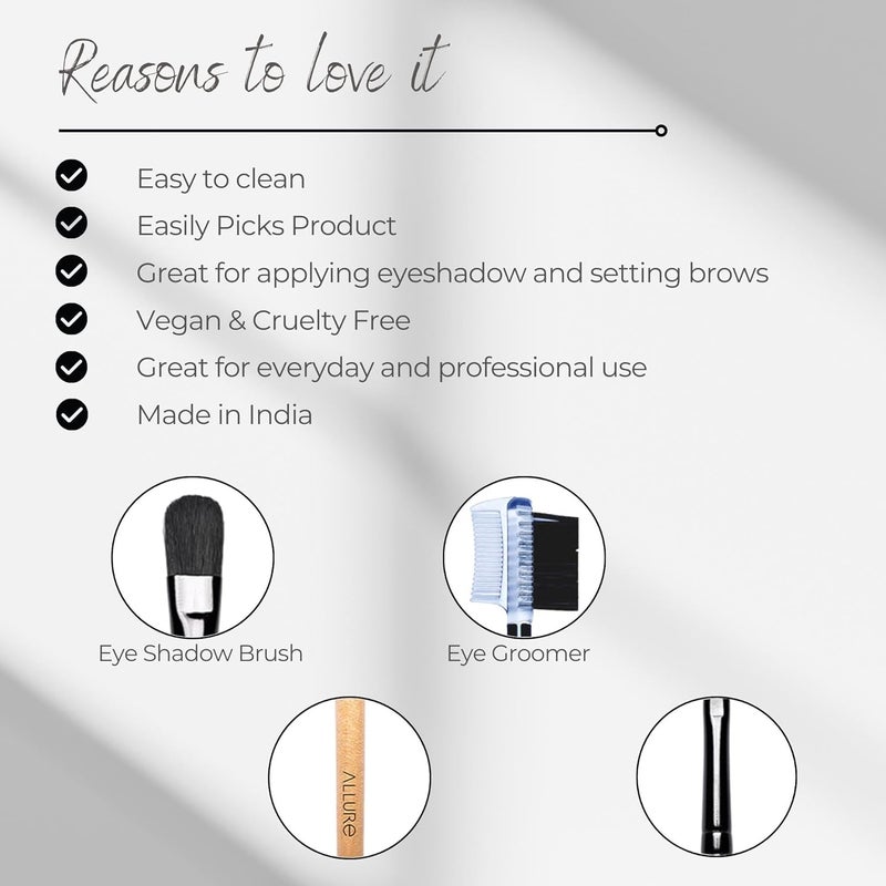 Allure Classic Eye Groomer Eye Shadow Brush Combo - Image 3