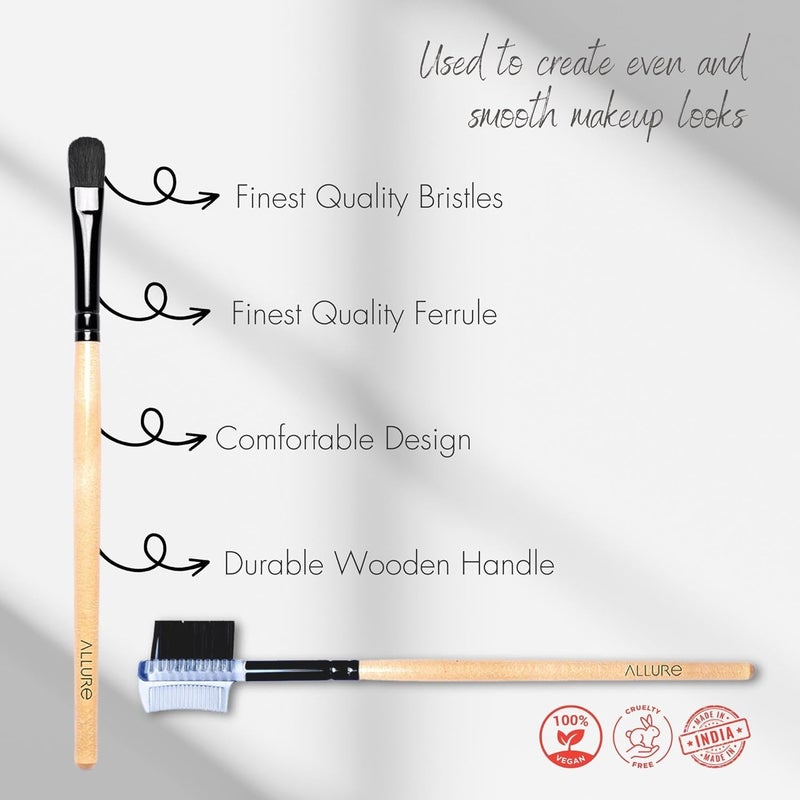 Allure Classic Eye Groomer Eye Shadow Brush Combo - Image 2