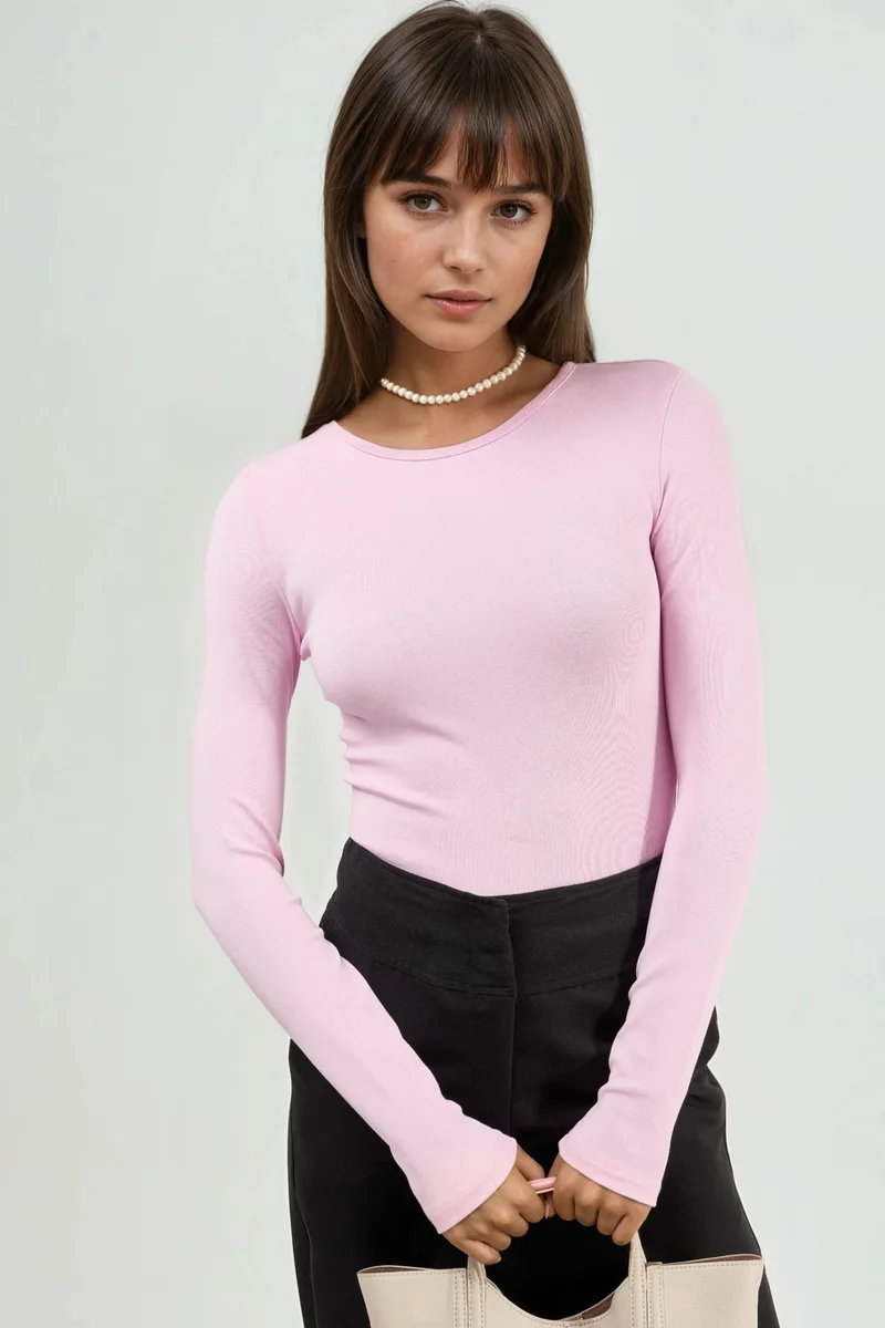 Busem BUSEM Long Sleeve Crew Neck Blouse