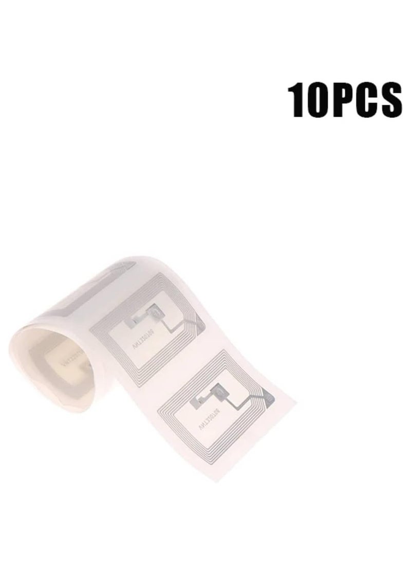 SOLDOUT 10 PCS NTAG213 NFC Tags 13.56MHz ISO14443A Sticker Wet inlay Ntag 213 Programmer RFID tag Stickers Adhesive Labels (40x25mm, Pack of 10)  - Image 1