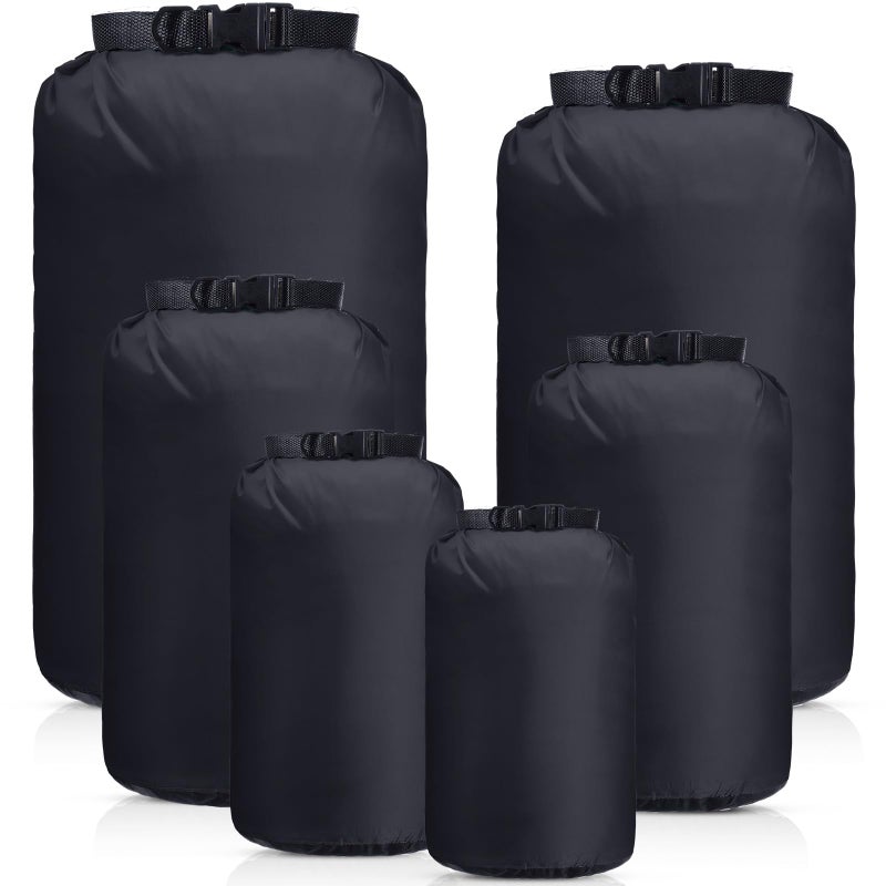 GliCraft 6 Pcs Waterproof Dry Bag Sack Lightweight Outdoor Dry Bags 35 L 20 L 15 L 10 L 5 L 3 L Waterproof Boat Bag for Kayaking Backpacking Hiking Camping RaftingBlack - Image 2